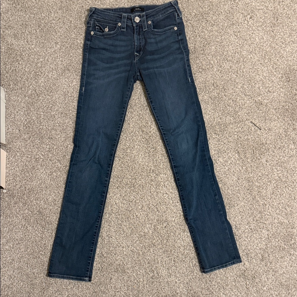 True Religion BILLIE Mid Rise Straight Indigo